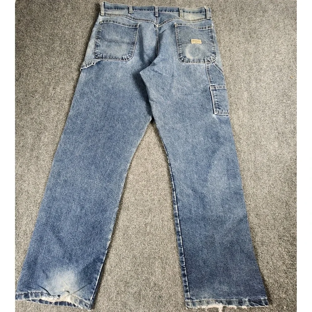 Wrangler Men's Vintage Carpenter Jeans‎ 36x34 Distressed Baggy Y2K Denim